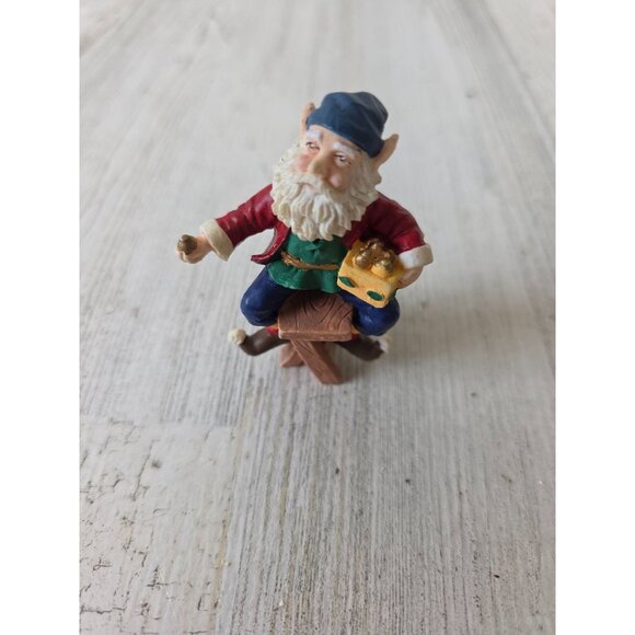 Vintage Santa Bell ornament figurine village Xmas decor - Picture 1 of 8